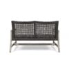 Hampton - Outdoor Wood And Wicker Loveseat - Gray - Image 3