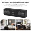 Modern Minimalist TV Stand For TVs Up To 75", Entertainment Center Media Console Cabinet With Adjustable Shelves - Black - Image 6