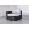 Luxurious Wicker Patio Sectional With Weather Resistant Sunbrella Cushions - Black - Image 10