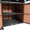 Outdoor Kitchen Island With Storage, Cooking Station, Grill Cart, Foldable Tabletop, And Bottle Opener - Dark Brown - Image 20