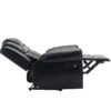 3 Pieces Recliner Sofa Sets Home Theater Seating Manual Recliner Chair With Center Console And Led Light Strip For Living Room - Black - Image 27