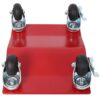 Heavy Duty Steel Vehicle Dollies With Brakes 2500Lbs Capacity Red 4 Pack - Red - Image 11