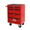 Rolling Metal Tool Chest With 4 Drawers, 20" Steel Storage Cabinet With Ball Bearing Slides - Red / Black - Image 11