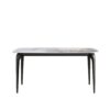 Modern Artificial Stone Pandora Curved Leg Dining Table 6 People - Antique White - Image 3