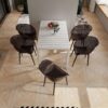 2 Piece Durable Single Chair With Mesh Hollow Out Design - Warm Gray - Image 7