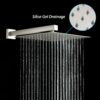 Shower Faucet Set With Rainfall Shower Head And Valve, Stainless Steel And Brass - Brushed Nickel - Image 6