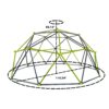 10 Sided Climbing Frame For Outdoor Playground With Colorful Climbing Stones 10Ft Metal Structure - Black / Green - Image 3