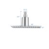 Square Rain Shower Head Ultra Thin 304 Stainless Steel Ceiling / Wall Mount Bath Fixture - Chrome - Image 4