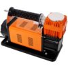 Heavy Duty 12V Air Compressor, Tire Inflator With Pressure Gauge, Compact Size - Black / Orange - Image 7