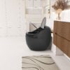 Egg Shape Toilet 1 Piece 1.28 Gpf Single Flush Ceramic - Black - Image 15