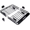 Motoring Rooftop Cargo Carrier Basket Steel 42" Universal Fit Roof Rack - Black - Image 11
