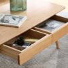 Low Table, Coffee Table With Storage Shelf - Natural - Image 11