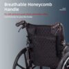 Lightweight Wheelchair Foldable Manual Transport Chair With Double Brakes 300 Lbs Capacity & 24" Tires Safe Durable All Terrain Wheelchair For & Disabled - Dark Gray - Image 9