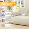Human Dog Bed, Lazy Sofa Couch, Multifunctional Foldable Sofa Bed, 3 In 1 Teddy Fabric Sleeper Sofa Bed For Living Room Guest Bed, Playroom - Beige - Image 14