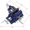 Heavy Duty 4" Cross Slide Vise, Drill Press Metal Milling X - Y, Blue Steel Benchtop Clamp - Blue - Image 3