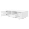 Modern High Glossy Rectangle Coffee Table, Accent Furniture With 16 Color LED Lights For Living Room - White - Image 17