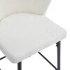 Modern Jacquard Counter Height Bar Stools (Set of 2) With Metal Footrest - White - Image 15