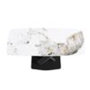 Modern Artificial Stone Pandora White Curved Metal Leg Dining Table, Can Accommodate 6-8 People - Antique White - Image 9