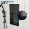 13" X 25" Stainless Steel Shower Niche Double Shelf With Corrosion Resistance - Gunmetal Black - Image 6