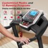 Folding Treadmills For Home - 3.5Hp Portable Foldable With Incline, Electric Treadmill For Running Walking Jogging Exercise With 12 Preset Programs, Indoor Workout Training Space Save Apartment, App - Black - Image 5