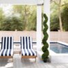 Artificial Outdoor UV Resistant Plastic Boxwood Topiary Spiral Tree (Set of 2) - Green - Image 2