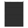 Hall Tree With Bench And 3 Hooks, Modern Entryway Storage Organizer Cabinet With 4 Doors, 1 Drawer And Adjustable Shelves For Hallway, Entryway, Living Room - Black - Image 12