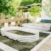 Heavy Duty, Galvanized Raised Garden Bed Kit For Vegetables Flowers & Herbs Rust Resistant - Silver - Image 10
