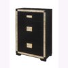 Lively - Chest With Glitter Detail And Thick Bar Handle Hardware - Black - Image 5
