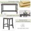 Elegant 6 Piece Counter Height Dining Table Set With Shelf, 4 Chairs And Bench - Gray - Image 6