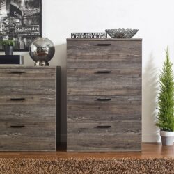 Oliver - Farmhouse Jumbo Chest With 4 Drawer Storage - Gray