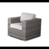 6 Seater Patio Wicker Sofa Set With Coffee Table - Gray Mix - Image 4