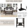 6 Piece Counter Height Dining Table Set With Shelf, 4 Chairs And Bench - Espresso - Image 8