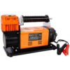 Heavy Duty 12V Air Compressor, Tire Inflator With Pressure Gauge, Compact Size - Black / Orange - Image 9