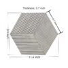 Hexagon Carrara Stone Marble Tile Ol Textured 3D Fluted (Set of 12) - Natural / Gray - Image 3
