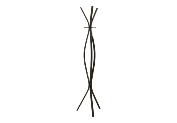 Free Standing Coat Rack 3 Hooks For Entryway - Espresso