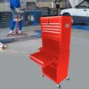 6 Drawer Lockable Tool Cabinet On Wheels Steel Rolling Tool Chest With Detachable Toolbox, 2 In 1 Garage Workshop Storage Organizer With 4 Universal Casters - Red - Image 15