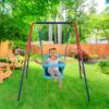 Xiunan Leisure - 2 In 1 Baby Swing Set Safe Playground Accessory - Blue / Red - Image 5