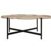 Cloud Coffee Table (Set of 2), Coffee Table, End Table With Tempered Changrainbow Glass For Living Room, Bedroom, Office, Balcony - Natural Wood - Image 14