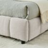 Modern King Size Upholstered Bed With Storage Drawer Solid Frame - Beige - Image 11