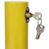 Round Steel Parking Bollard With Lock For Car Parking Protection And Home Garage Decor - Yellow - Image 6