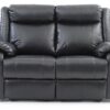 Sleek Contemporary Love Seat - Black - Image 2