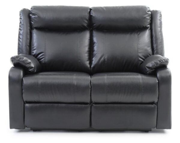 Sleek Contemporary Love Seat - Black