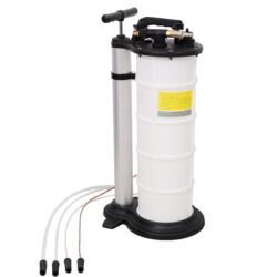 9L Pneumatic/Manual Oil Extractor Pump For Automotive Fluids - White / Black