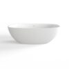Soaking Bathtub, Freestanding, Solid Surface - Matte White - Image 2