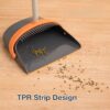 Efficient Home Cleaning Combo Broom And Dustpan Set With Long Handle Sturdy Design - Orange - Image 5