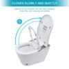 Smart Bidet Toilet Combo With Auto Open & Close, Heated Seat, Foot Sensor Flush, LED Display, Ceramic - White - Image 12