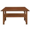 5 Piece Extendable Wood Square Dining Table Set With 2 Drop Leaves, Compact Storage Shelf Kitchen Table Set With Upholstered Chairs For 4 - Brown - Image 17