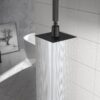 Ultra Thin 8" Square Rain Shower Head 304 Stainless Steel, Wall / Ceiling Mounted - Black - Image 4