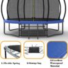12Ft Recreational Kids Trampoline With Safety Enclosure Net & Ladder, Outdoor Recreational Trampolines - Blue - Image 9