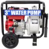 Gas Engine Powered Water Pump 3" Inlet & Outlet 7Hp 212Cc Epa Certified With Wheels And Handle - Black / Red - Image 4